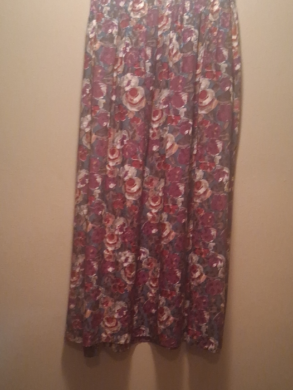 Brooks Brothers Floral Maxi Skirt in Burgundy, Rose and Blue Size 10